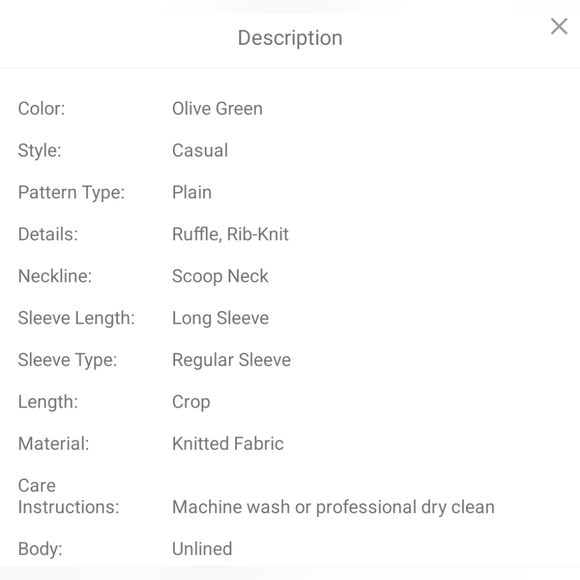 Plus Ruffle Trim Crop Top - Picture 7 of 7